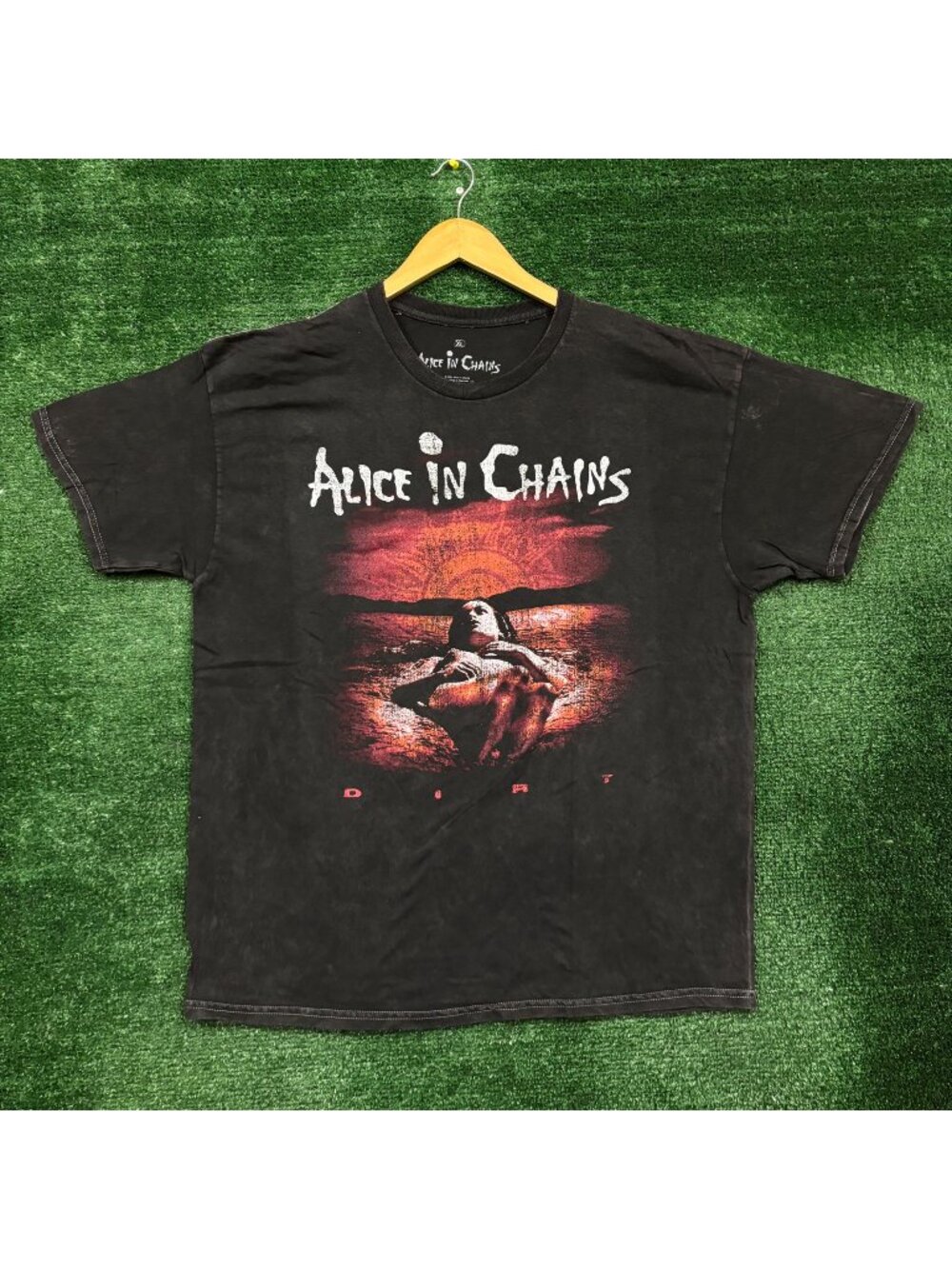 Alice In Chains Dirt Est 1987 Heavy Metal Band Mineral Wash T-Shirt XL